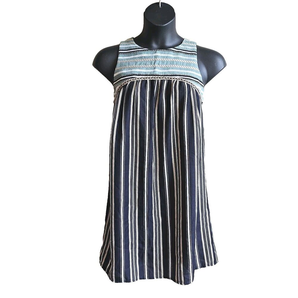 thml dress medium Striped Sundress Western Bohemian Summer Casual